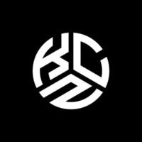 kcz brev logotyp design på svart bakgrund. kcz kreativa initialer brev logotyp koncept. kcz bokstavsdesign. vektor