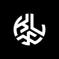 klx-Buchstaben-Logo-Design auf schwarzem Hintergrund. klx kreatives Initialen-Buchstaben-Logo-Konzept. klx-Briefgestaltung. vektor