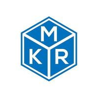 mkr-Buchstaben-Logo-Design auf schwarzem Hintergrund. mkr kreative Initialen schreiben Logo-Konzept. mkr Briefgestaltung. vektor