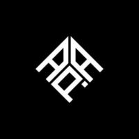 aap-Buchstaben-Logo-Design auf schwarzem Hintergrund. aap kreatives Initialen-Brief-Logo-Konzept. aap Briefgestaltung. vektor