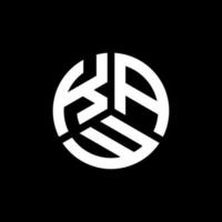 kaw-Buchstaben-Logo-Design auf schwarzem Hintergrund. kaw kreative Initialen schreiben Logo-Konzept. kaw Briefgestaltung. vektor