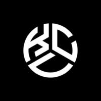 kcu-Brief-Logo-Design auf schwarzem Hintergrund. kcu kreative Initialen schreiben Logo-Konzept. kcu-Briefgestaltung. vektor