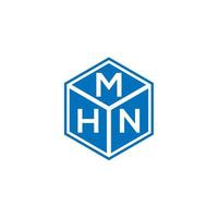 mhn-Buchstaben-Logo-Design auf schwarzem Hintergrund. mhn kreative Initialen schreiben Logo-Konzept. mhn Briefgestaltung. vektor