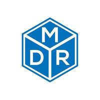 mdr-Brief-Logo-Design auf schwarzem Hintergrund. mdr kreative Initialen schreiben Logo-Konzept. mdr Briefgestaltung. vektor