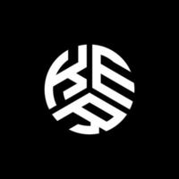 ker-Brief-Logo-Design auf schwarzem Hintergrund. ker kreative Initialen schreiben Logo-Konzept. ker Briefgestaltung. vektor