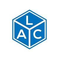 lac-Buchstaben-Logo-Design auf schwarzem Hintergrund. lac kreative Initialen schreiben Logo-Konzept. lac-Buchstaben-Design. vektor