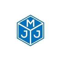 mjj brev logotyp design på svart bakgrund. mjj kreativa initialer brev logotyp koncept. mjj bokstavsdesign. vektor