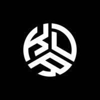 kdr-Buchstaben-Logo-Design auf schwarzem Hintergrund. kdr kreative Initialen schreiben Logo-Konzept. kdr Briefgestaltung. vektor