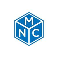 mnc brev logotyp design på svart bakgrund. mnc kreativa initialer brev logotyp koncept. mnc bokstavsdesign. vektor