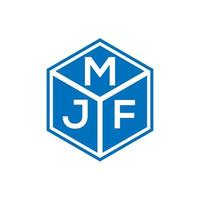 mjf brev logotyp design på svart bakgrund. mjf kreativa initialer bokstavslogotyp koncept. mjf bokstavsdesign. vektor