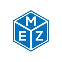 . mez kreative Initialen schreiben Logo-Konzept. Mez-Buchstaben-Design.Mez-Buchstaben-Logo-Design auf schwarzem Hintergrund. mez kreative Initialen schreiben Logo-Konzept. Mez Briefgestaltung. vektor