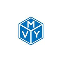 mvy brev logotyp design på svart bakgrund. mvy kreativa initialer brev logotyp koncept. mvy bokstavsdesign. vektor