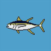 Pixelkunst mit Thunfisch. Vektor-Illustration. vektor