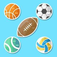 sport boll vektor platt design klistermärke