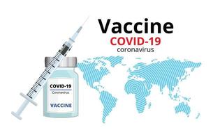 impfkonzept, covid-19-coronavirus, vektorillustration. vektor