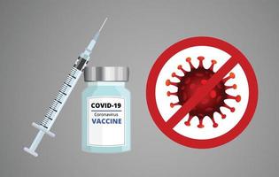 Impfschutz gegen Krankheit, Covid-19, Coronavirus 2019-ncov-Konzept. vektor