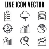 Datenanalyse-Set-Symbol-Symbolvorlage für Grafik- und Webdesign-Sammlung Logo-Vektor-Illustration vektor