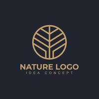 Natur Bäume Logo-Design-Vektor-Illustration. Baum-Vektor-Symbol vektor
