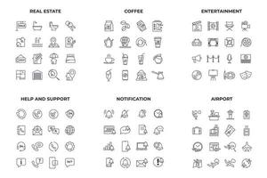 Mega Collection Icon Pack Symbolvorlage für Grafik- und Webdesign-Sammlung Logo-Vektorillustration vektor