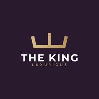 Krone-Logo-Design-Konzept-Vektor-Illustration. Universal Crown Royal King Logo-Design. vektor