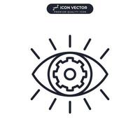 vision ikon symbol mall för grafisk och webbdesign samling logotyp vektorillustration vektor
