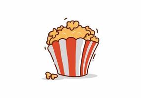einfache Illustration von Popcorn vektor