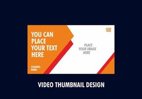 einzigartiges und farbenfrohes Video-Thumbnail-Design vektor