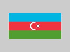 azerbajdzjans flagga, officiella färger och proportioner. vektor illustration.