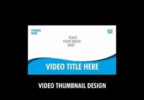 einzigartiges und farbenfrohes Video-Thumbnail-Design vektor