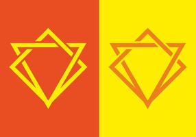 einzigartige Dreiecksform gelb orange vektor