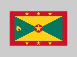 Grenada-Flagge, offizielle Farben und Proportionen. Vektor-Illustration. vektor