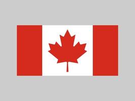Kanadas flagga, officiella färger och proportioner. vektor illustration.