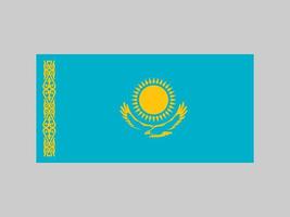 Kazakstans flagga, officiella färger och proportioner. vektor illustration.