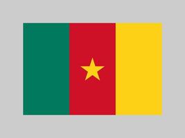 Kameruns flagga, officiella färger och proportioner. vektor illustration.