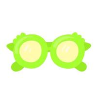 Vektor-Illustration von grünen Gläsern. gezeichnete sonnenbrille im cartoon-stil. vektor