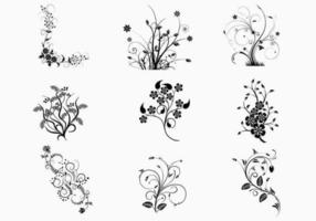 Floral Swirls Vector Pack