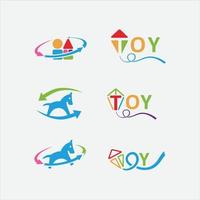 Kinder Spielzeug moderne flache Vektor-Illustration Cartoon-Cliparts vektor