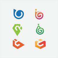 design von alphabet buchstaben logo kombination ig ig mit blaugrüner farbe geeignet als logo für ein unternehmen oder ein geschäft vektor