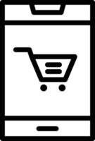 Online-Shopping-Vektor-Symbol vektor