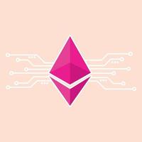 ethereum logo isoliert kryptowährungskonzept vektor