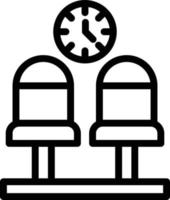 Wartezimmer-Vektor-Icon-Design-Illustration vektor