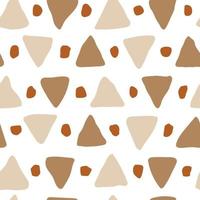 estetiskt modernt sömlöst mönster med abstrakta trianglar i beige färger. boho bakgrund i minimalistisk trendig stil vektorillustration vektor