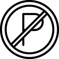 ingen parkering vektor ikon design illustration