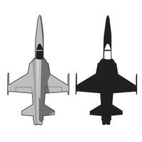 Moderne Jet Fighter Icon Set Draufsicht Vektordesign vektor