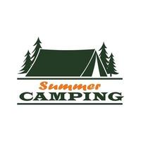 sommar camping logotyp vektor design