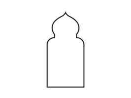 Arabisches islamisches Bogenfenster und Türsymbol isoliert vektor