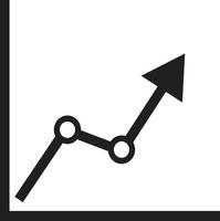 Diagrammsymbol. Diagrammzeichen. wachsendes Diagrammsymbol. Diagrammsymbol. vektor