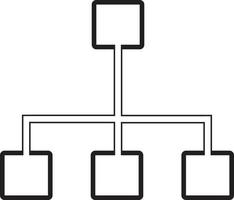 hierarki ikon. hierarki tecken. organisationsdiagram ikon. struktur symbol. vektor