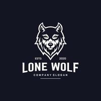 Vintage wilde Wolf-Logo-Vektor-Illustration vektor