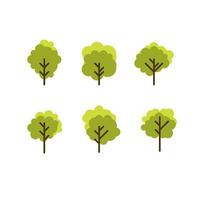 uppsättning samling träd ikoner. platt uppsättning träd vektor ikoner på vit bakgrund